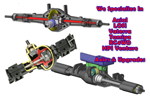 RC Straight Axle Services: Axial, Vaterra, Losi, Tamiya, HPI Venture