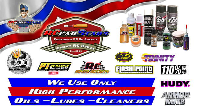 RCcarStars Uses Only High-Performance Lubes, Oils and Cleaners
